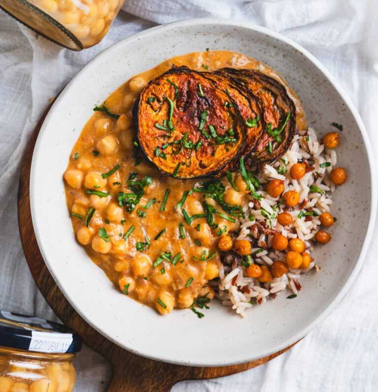 Curry de berenjenas y garbanzos